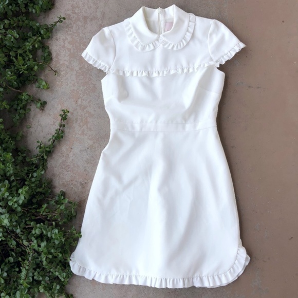 Gal Meets Glam Emma White Ruffle Sheath Dress - Picture 1 of 4